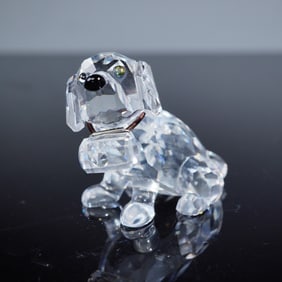 Swarovski Crystal Saint Bernard Puppy Figurine, Model 201111