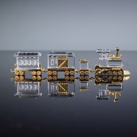 4pc Swarovski Crystal Memories Train Set Figurines