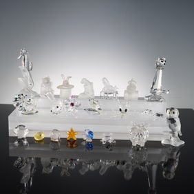 21pc Swarovski, Ebeling & Reuss and Iris Arc Crystal Assorted Figurines