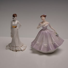 2pc Coalport Figurines, Cassie and Tiffany