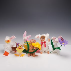 6pc Annalee Easter and Spring Collectible Dolls