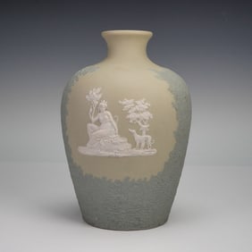 Jasperware-Style Relief Vase