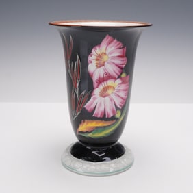Heinrich H&C Bavaria Porcelain Vase with Floral Decoration