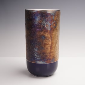 Rosenthal by Bjorn Wiinblad Blue and Luster Vase, Zauberflote
