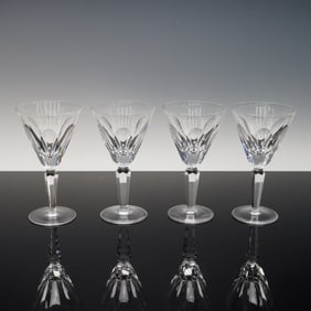 4pc Waterford Crystal Sheila Claret Wine Glasses