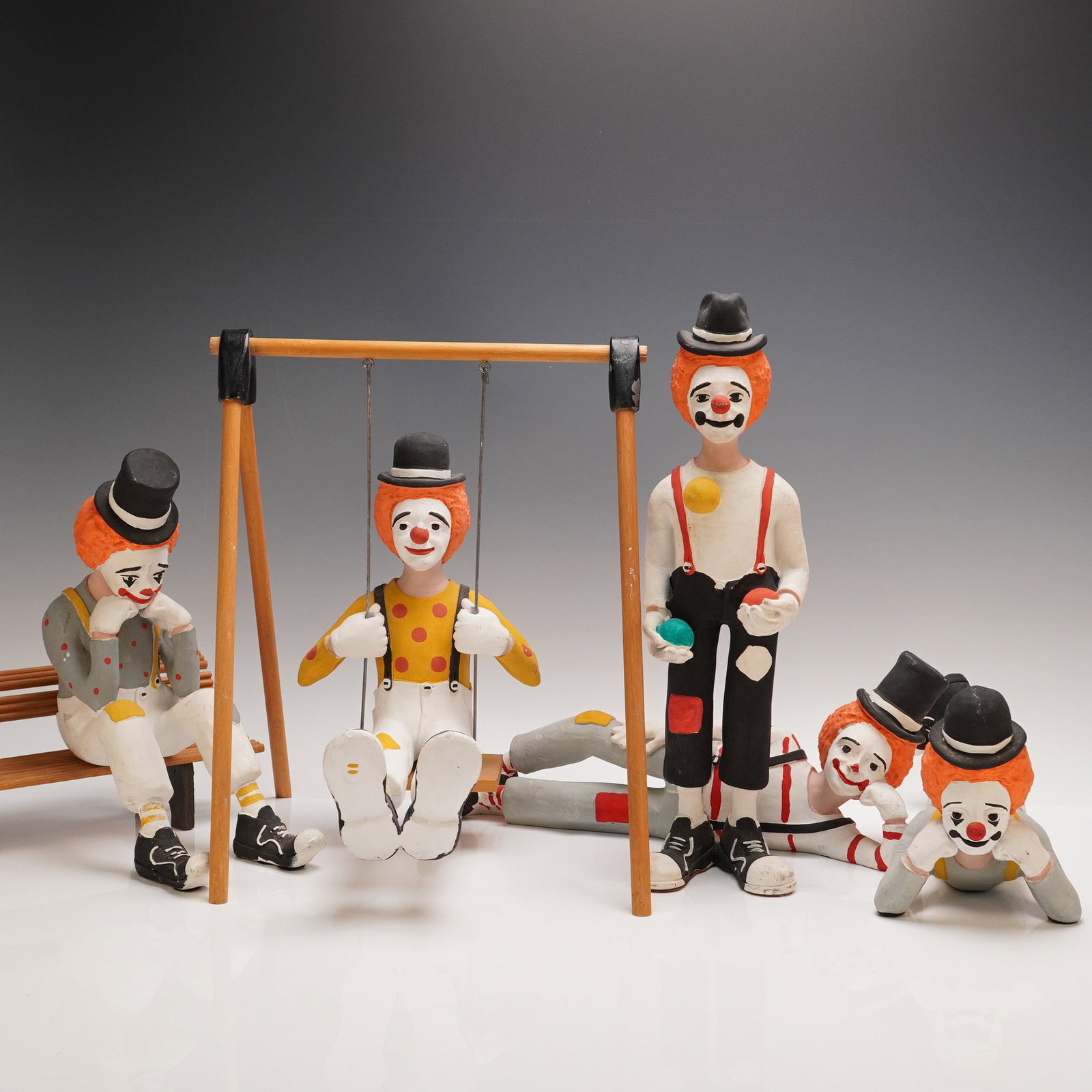5pc Austin Productions Clown Sculptures Inc (1 of 9)