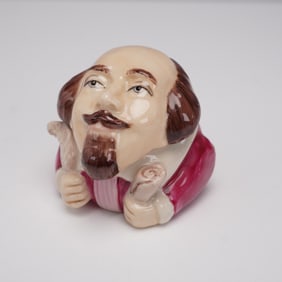 Kevin Frances Ceramic Face Pot, William Shakespeare