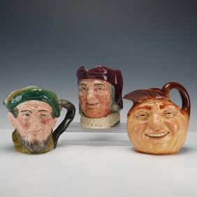3pc Royal Doulton Large Character Jugs- D5823, D5504 & D5327