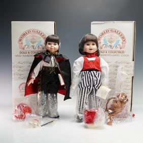 2pc World Gallery Dolls, Angela and Michael