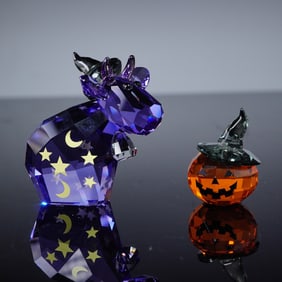 A Pair of Swarovski Lovlots Magic Mo and Pumpkin, Limited Edition 2012