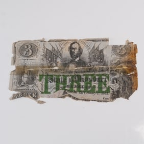 1862 $3 State of Missouri Civil War Banknote