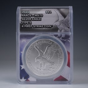 2021 American Silver Eagle Type 2 ANACS MS70