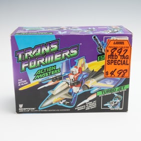Transformers Action Masters Decepticon Starscream with Turbo Jet Vehicle