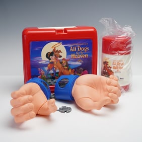 2pc Kenner Police Academy Handcuffers and All Dogs Go to Heaven Lunchbox