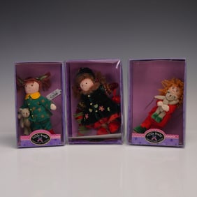 3pc Kurt S. Adler Little Souls Cloth Holiday Ornaments