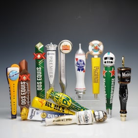 13pc Collection of Beer Tap Handles for Domestic & Specialty Brands