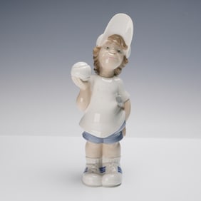 Lladro Porcelain Figurine, Tennis Player Puppet 1004966