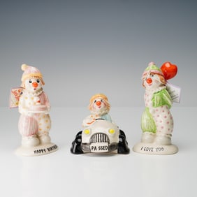 3pc Beswick Porcelain Figurines, Little Lovables Clowns