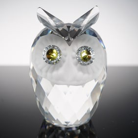 Swarovski Crystal Figurine, Large Owl 010022