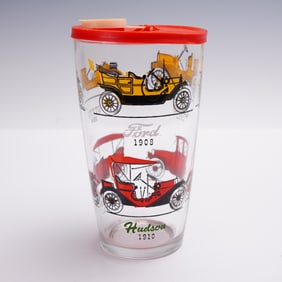 2pc Anchor Hocking Classic Cars Glass with Lid
