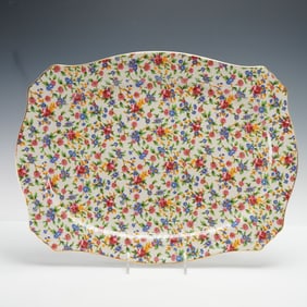 Royal Winton Porcelain Chintz Tray, Old Cottage
