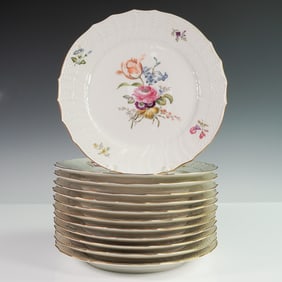 12pc Royal Copenhagen Frijsenborg Dinner Plates