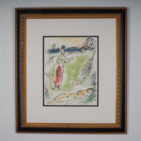 Marc Chagall (Aft.) Offset Color Lithograph on Paper, Athena & Odysseus