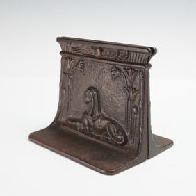 Pair of Cast Iron Bookends, Egyptian Revival
