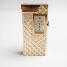 Swank Metal Lighter and Watch Combination