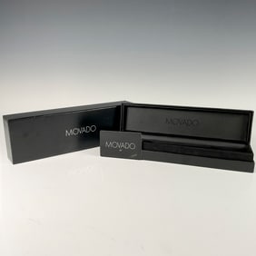 Original Movado Luxury Watch Black Box w/ Protective Case