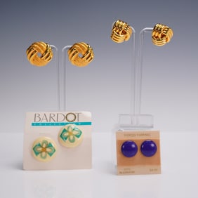 4 Pair Ladies Earring Lot incl. Monet Bardot & Hypo Sets