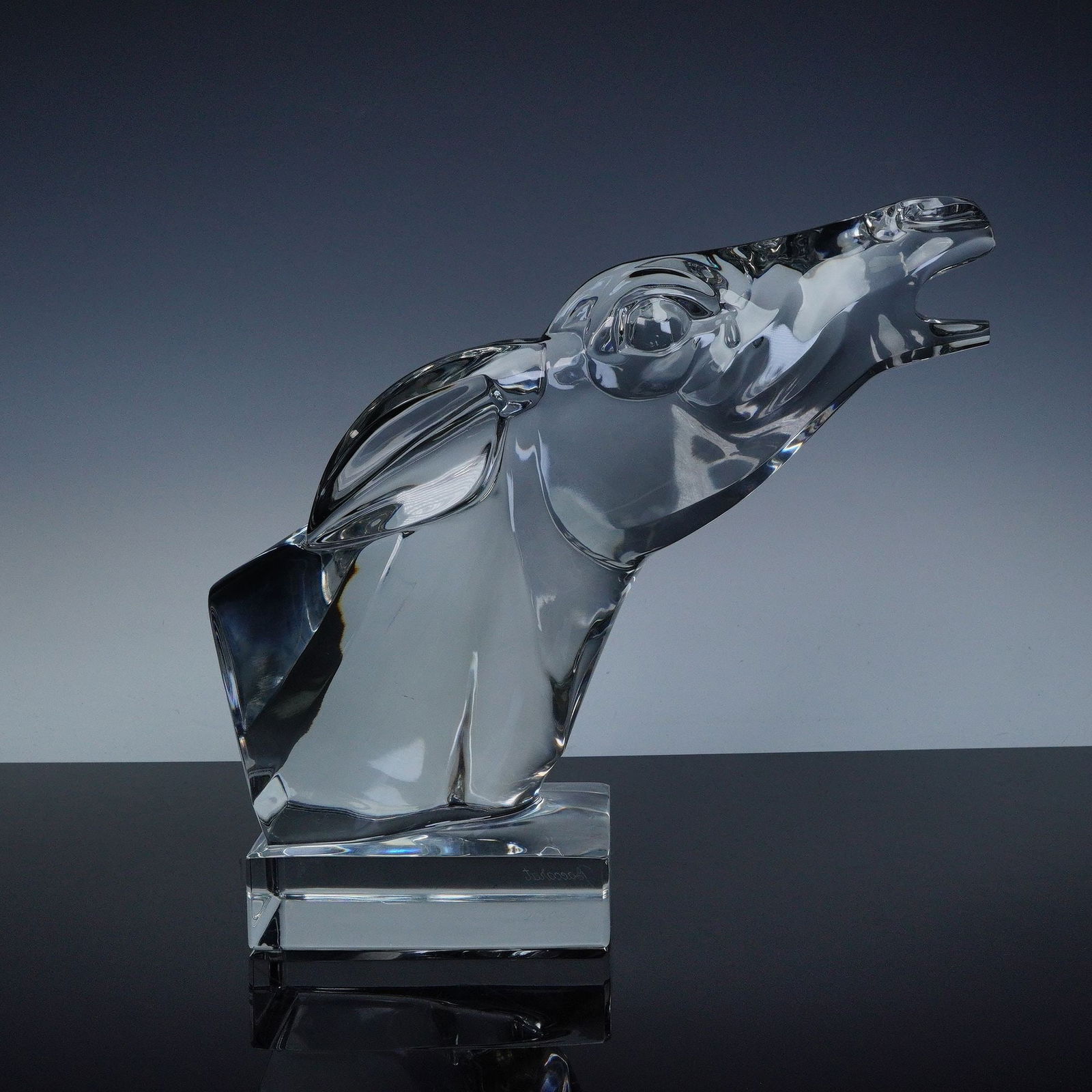 Baccarat Crystal Rare Biche (Deer) Head Sculpture (1 of 6)