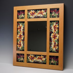 Moorcroft Pottery by Rachel Bishop Floral Mirror