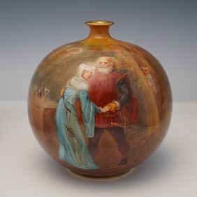 Doulton Burslem by Walter Nunn Shakespearean Vase, Merry Wives