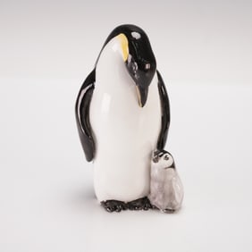 Royal Doulton Prototype Animal Figurine, Penguin with Baby