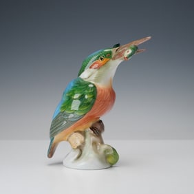 Herend Porcelain Figurine, Kingfisher
