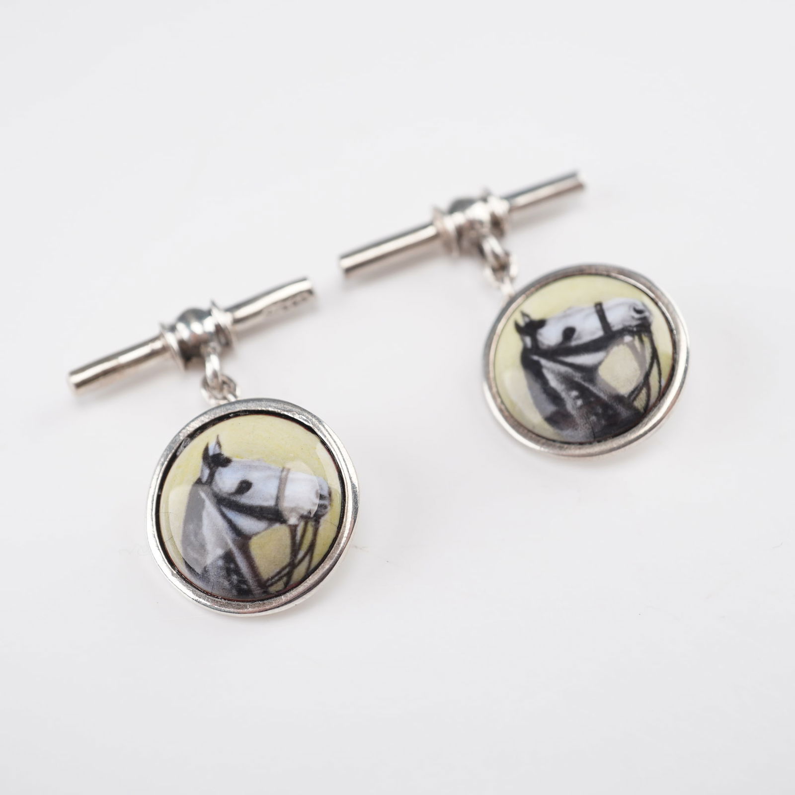 Pair of Sterling Silver Equestrian Horse Head Cufflinks (1 of 4)