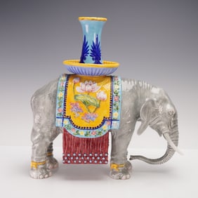 Royal Doulton Prototype Figurine Candlestick, Elephant