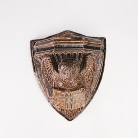 Martin Brothers Potters Stoneware Owl Wall Pocket