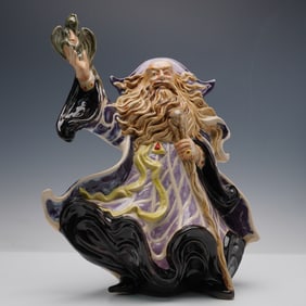 Burslem Pottery by Robert Tabbanor Stoneware Figurine, Wizard
