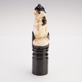 Doulton Lambeth by George Tinworth Mouse Chess Piece, Black King