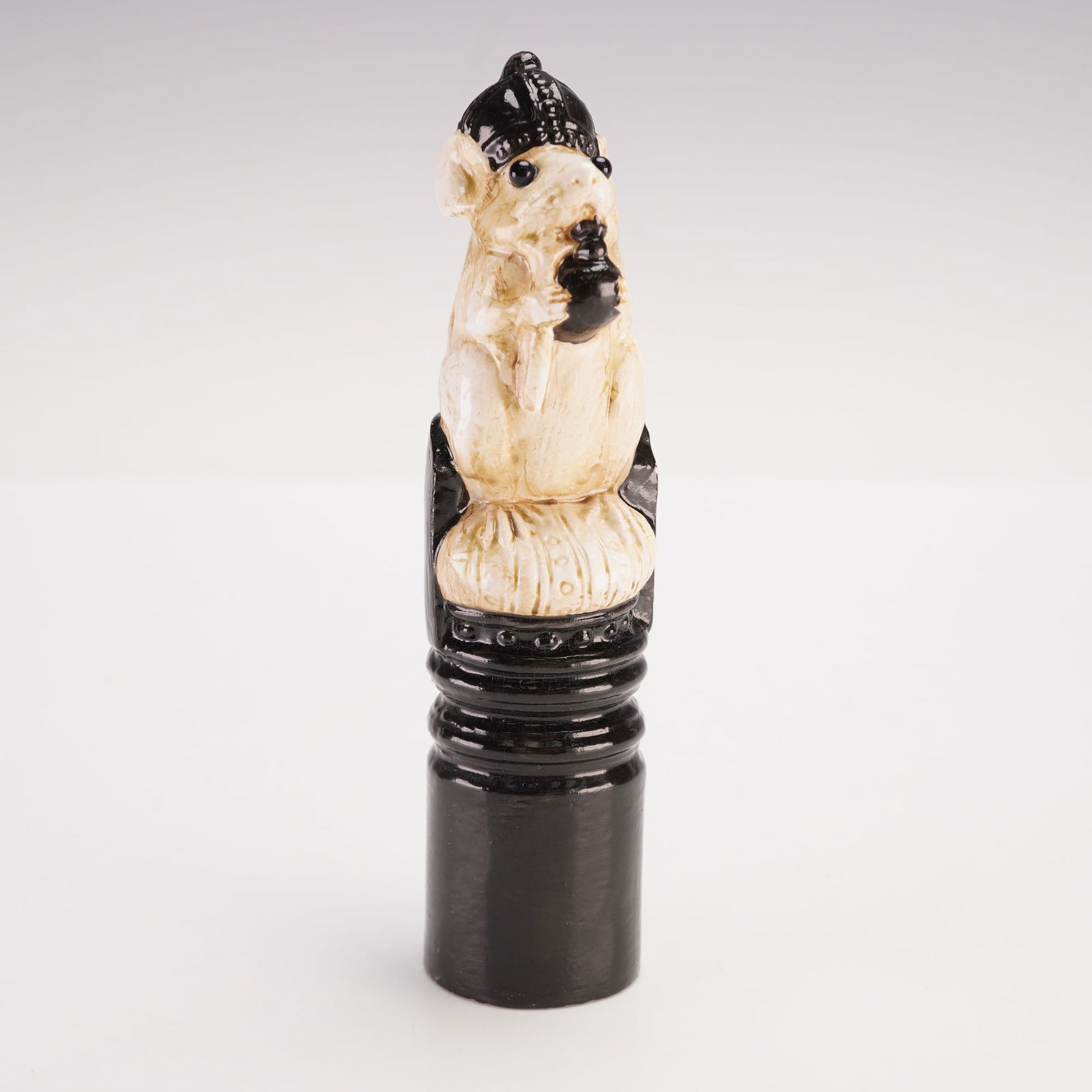 Doulton Lambeth by George Tinworth Mouse Chess Piece, Black King (1 of 3)