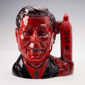 Peggy Davies Studios Ruby Fusion Character Jug, John F. Kennedy