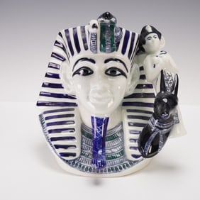 Royal Doulton Factory Proof Blue Flambe Colorway Character Jug, The Pharaoh