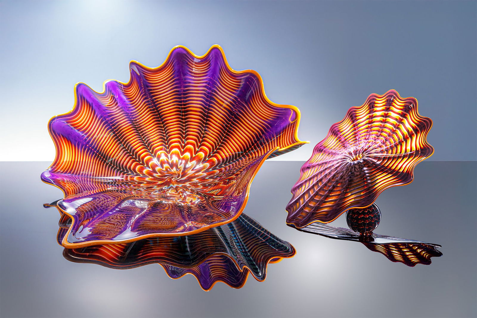 Dale Chihuly 2pc Persian Set Handblown Glass Sculptures (1 of 10)