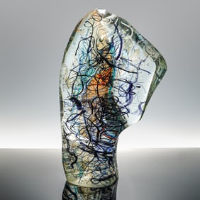 David Ruth Contemporary Cast Glass Sculpture, Menkar (Cetus), Signed