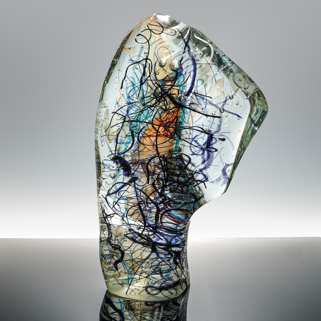 David Ruth Contemporary Cast Glass Sculpture, Menkar (Cetus), Signed (1 of 9)