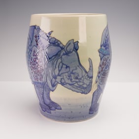 Dennis Chinaworks by Sally Tuffin Vase, Rhino