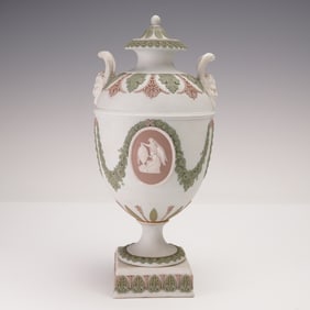Wedgwood Tri-Color Jasperware Covered Urn