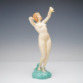 Royal Doulton Prototype Bone China Figurine, Nude Female